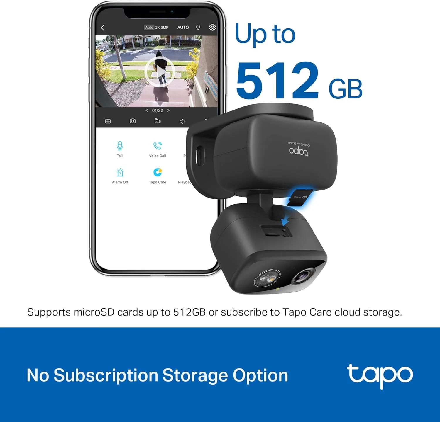 2K Pan/Tilt Indoor/Outdoor Security Camera, Tapo C217 HybridCam 360 2-Pack (Black) - Image 8