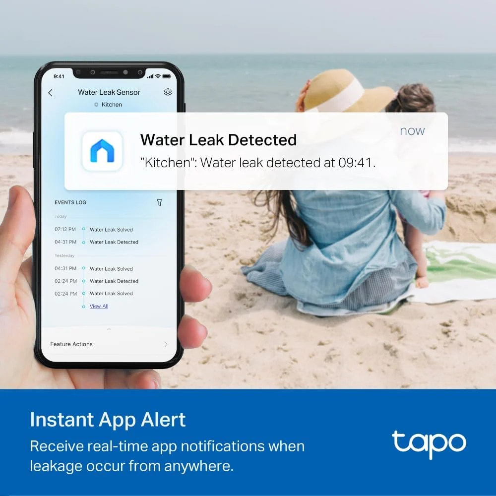 IP67 Smart Water Leak Sensor, Hub Required, Tapo T300 - Image 5