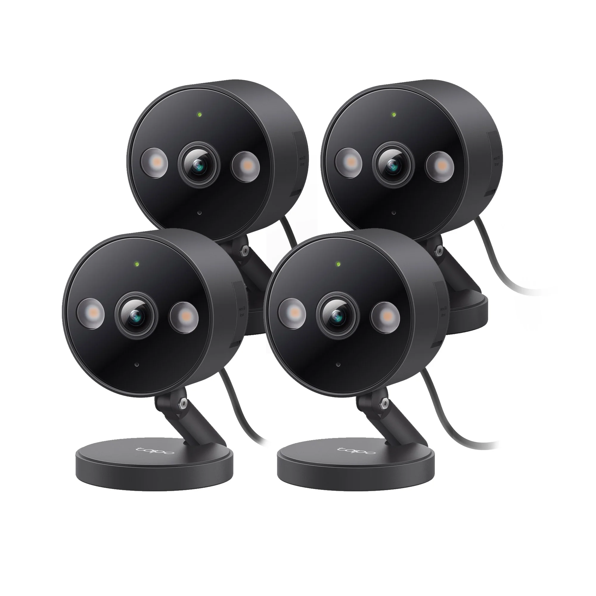 4-Pack 2K QHD Indoor/Outdoor Security Camera Black Tapo C121