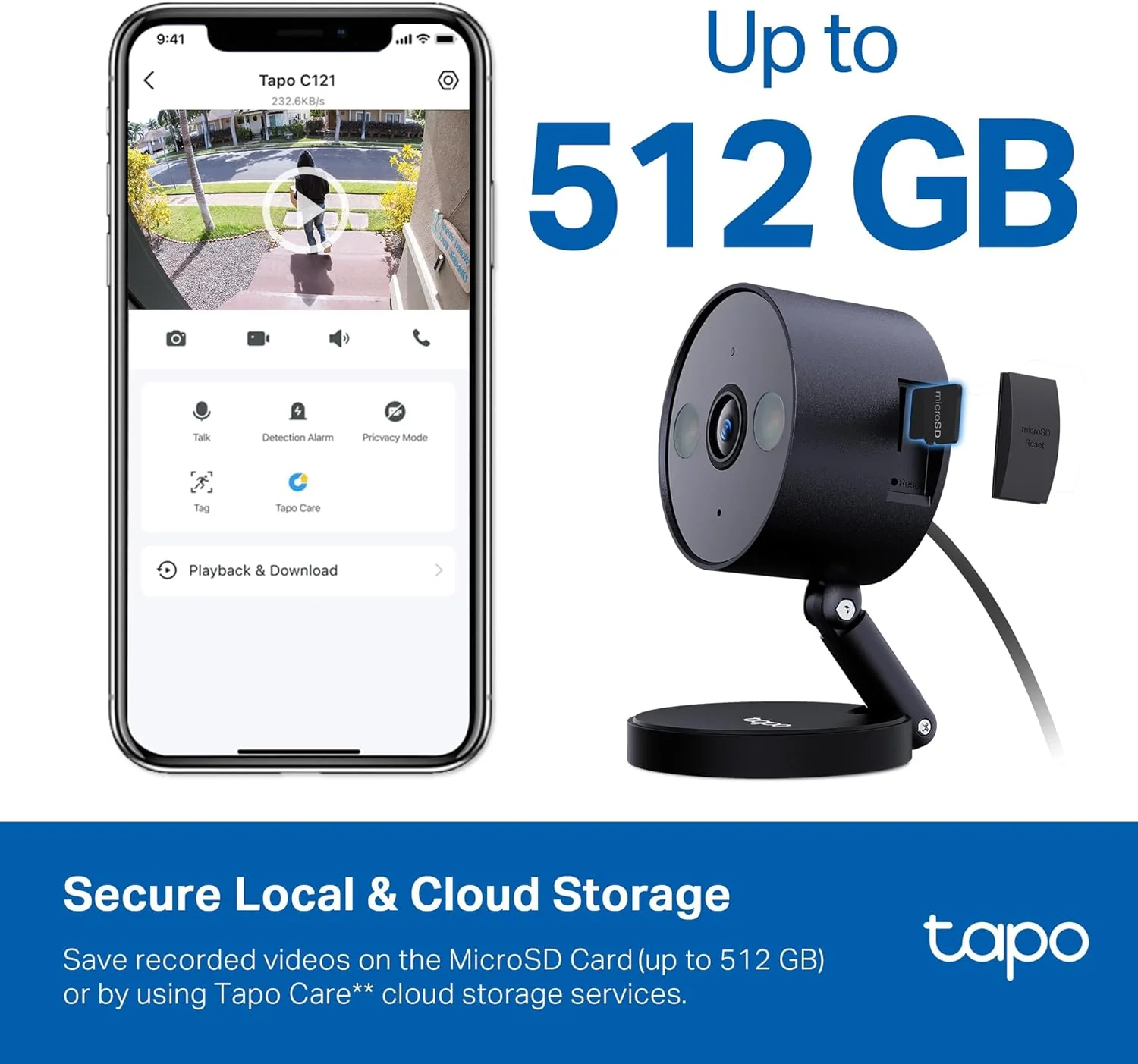 4-Pack 2K QHD Indoor/Outdoor Security Camera Black Tapo C121 - Image 6