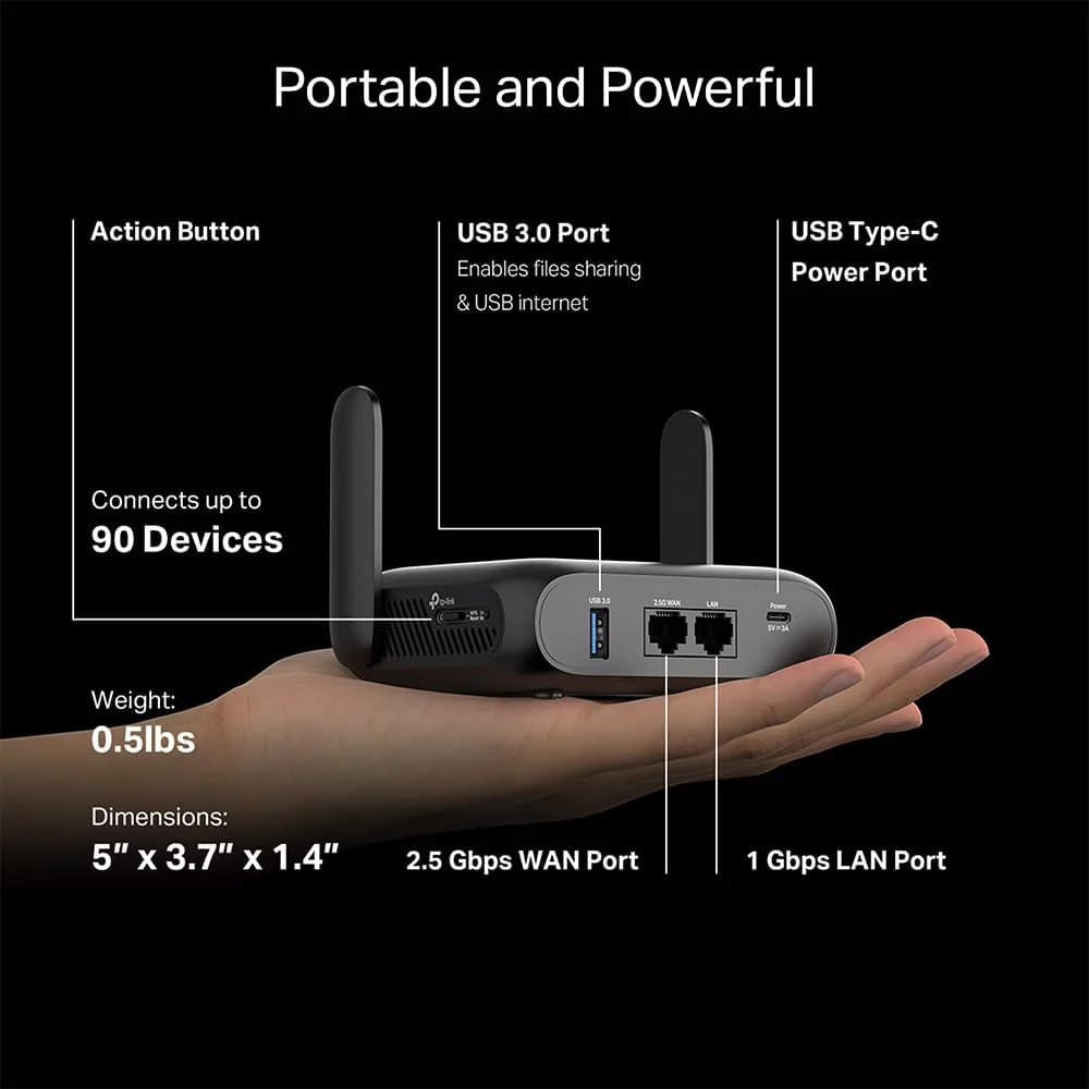 Dual-Band Wi-Fi 7 BE3600 Travel Router, TL-WR3602BE - Image 10