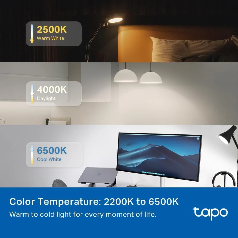 Matter-Certified Dimmable RGBW Smart Light Bulb, Tapo L535E(2-Pack) - Image 8