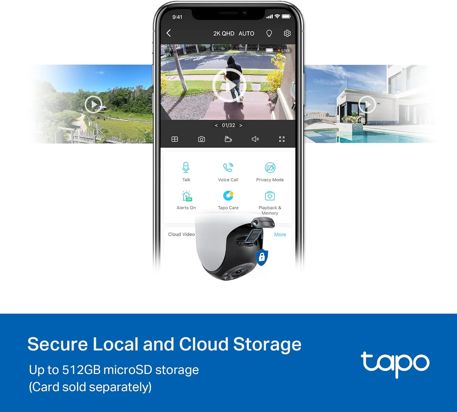 Pan/Tilt 2K+ IP66 Outdoor Security Camera, Tapo C520WS - Image 5
