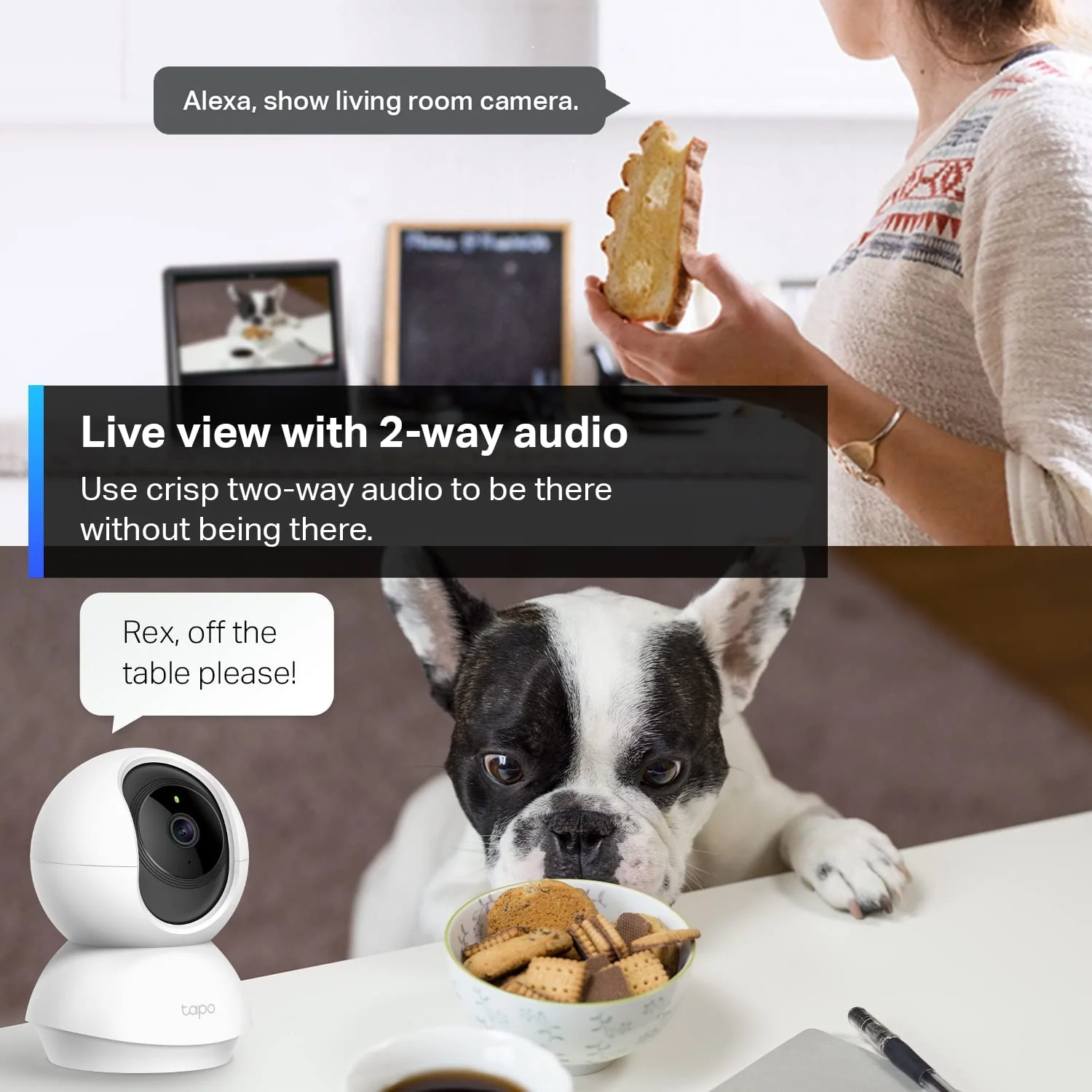 2K Indoor Pan/Tilt Security Camera, Tapo C210P2 2-Pack - Image 5